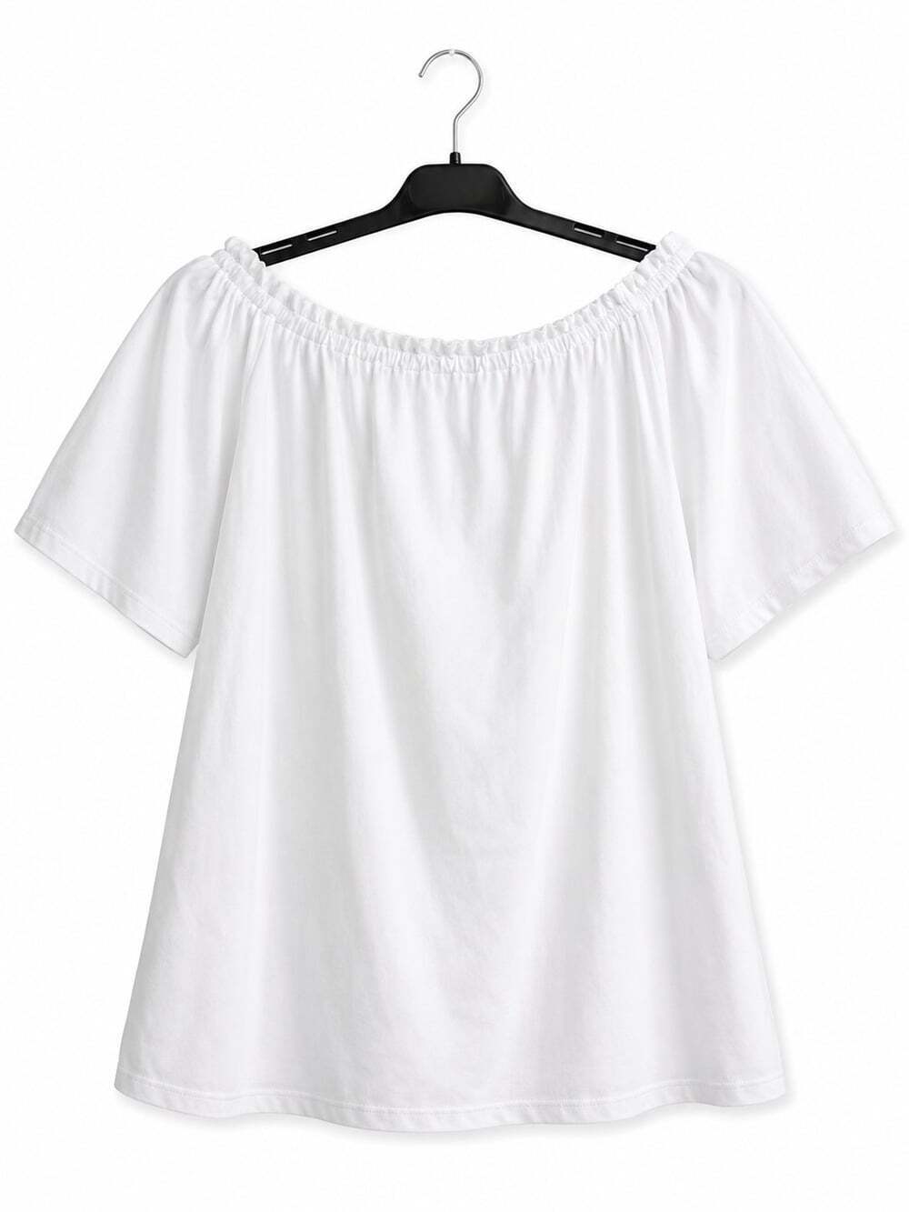 Jude Connally White Off-Shoulder Ruffle Sleeve Top Small New Excellent T20 - Picture 5 of 7